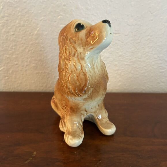 VTG USA Royal Copley Porcelain 1950's Mid-century Cocker Spaniel Figurine Dog - Picture 2 of 7
